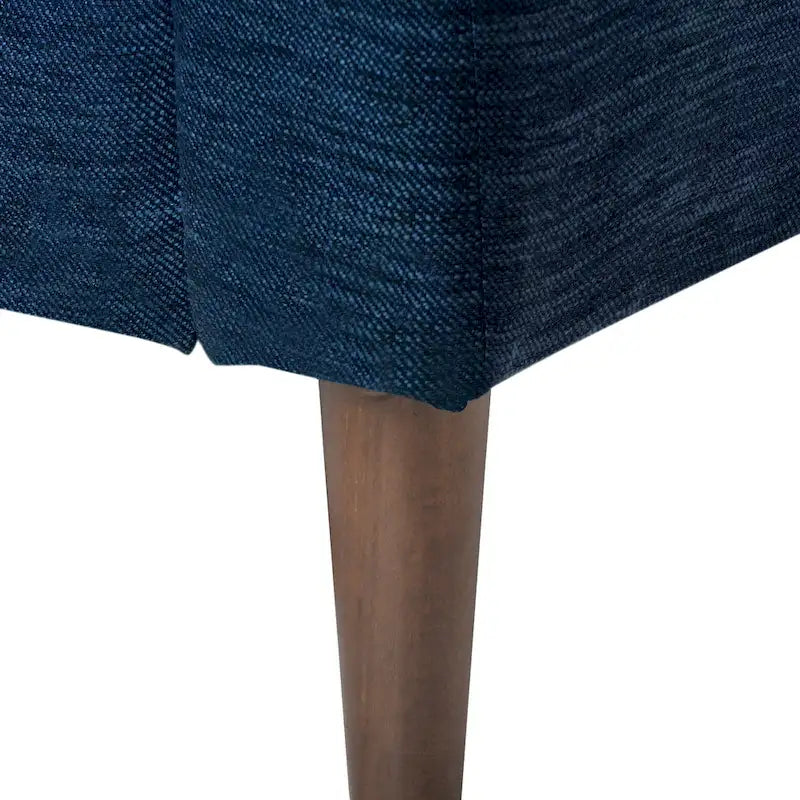 Channel-Tufted Sofa with Sloped Arms & Walnut Legs – Blush / Beige / Cloud Gray / Charcoal / Navy Blue, Mid-Century Modern, Seats 3