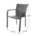Christopher Knight Home Joyce Outdoor Wicker Dining Chairs (Set of 2)