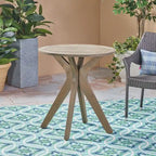 Kent Outdoor 3 Piece Acacia Wood and Wicker Bistro Set by Christopher Knight Home - N/A