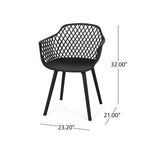 Patrice Outdoor Wood and Resin Outdoor 7 Piece Dining Set by Christopher Knight Home