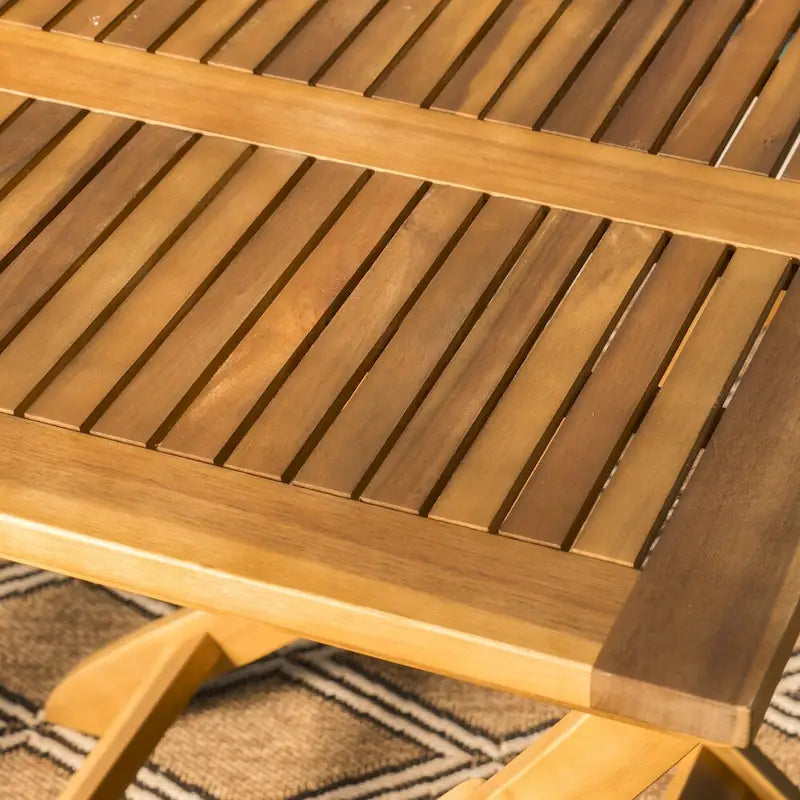 Positano Outdoor 3-piece Foldable Acacia Wood Bistro Set by Christopher Knight Home