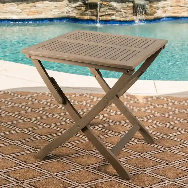 Positano Outdoor 3-piece Foldable Acacia Wood Bistro Set by Christopher Knight Home