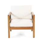 Elias Outdoor Acacia Wood Outdoor Club Chairs by Christopher Knight Home