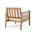 Elias Outdoor Acacia Wood Outdoor Club Chairs by Christopher Knight Home