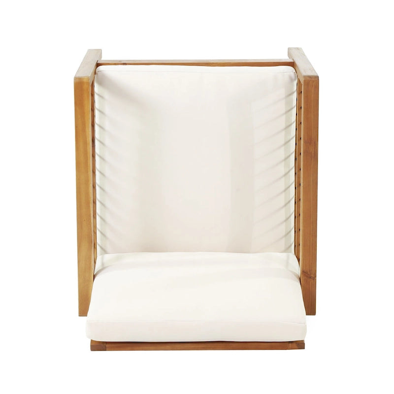 Elias Outdoor Acacia Wood Outdoor Club Chairs by Christopher Knight Home