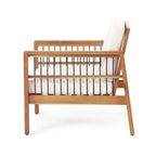 Elias Outdoor Acacia Wood Outdoor Club Chairs by Christopher Knight Home