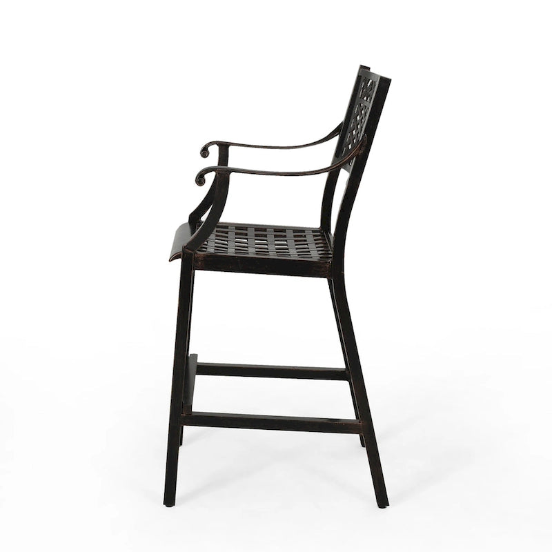 Tahoe Outdoor 29 Aluminum Barstool (Set of 4) by Christopher Knight Home