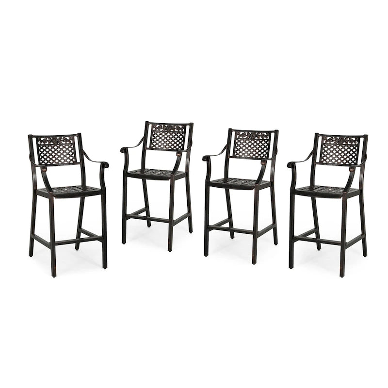 Tahoe Outdoor 29 Aluminum Barstool (Set of 4) by Christopher Knight Home