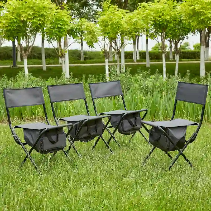 Folding Outdoor Chairs with Storage Bag (Set of 4)