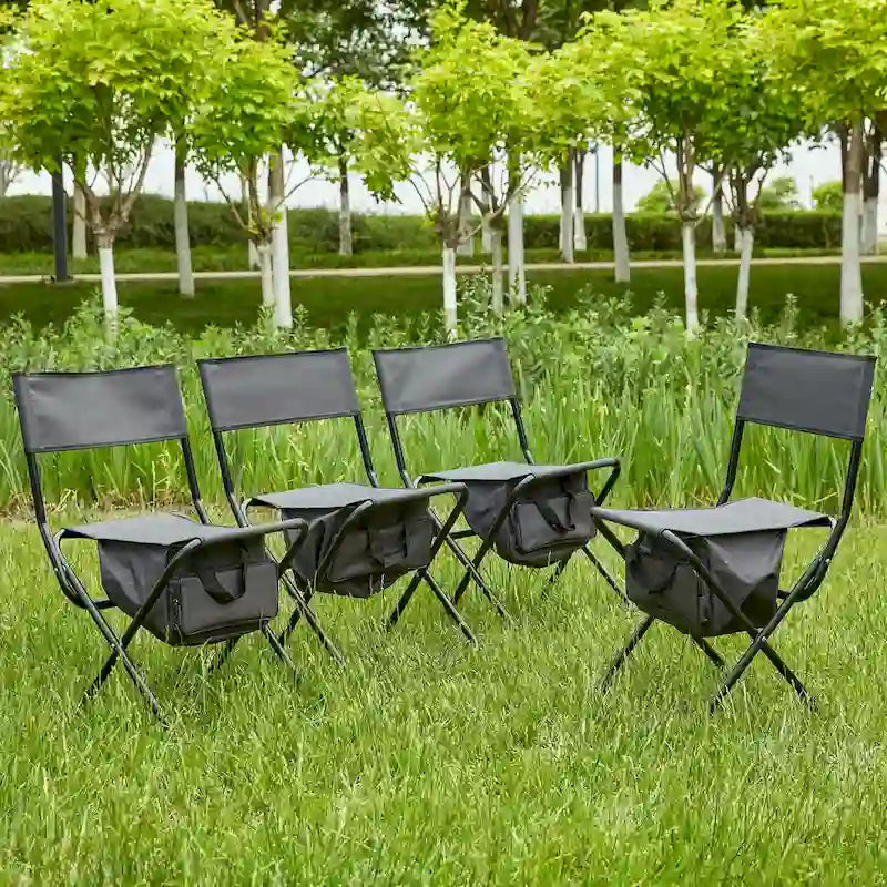 Folding Outdoor Chairs with Storage Bag (Set of 4)