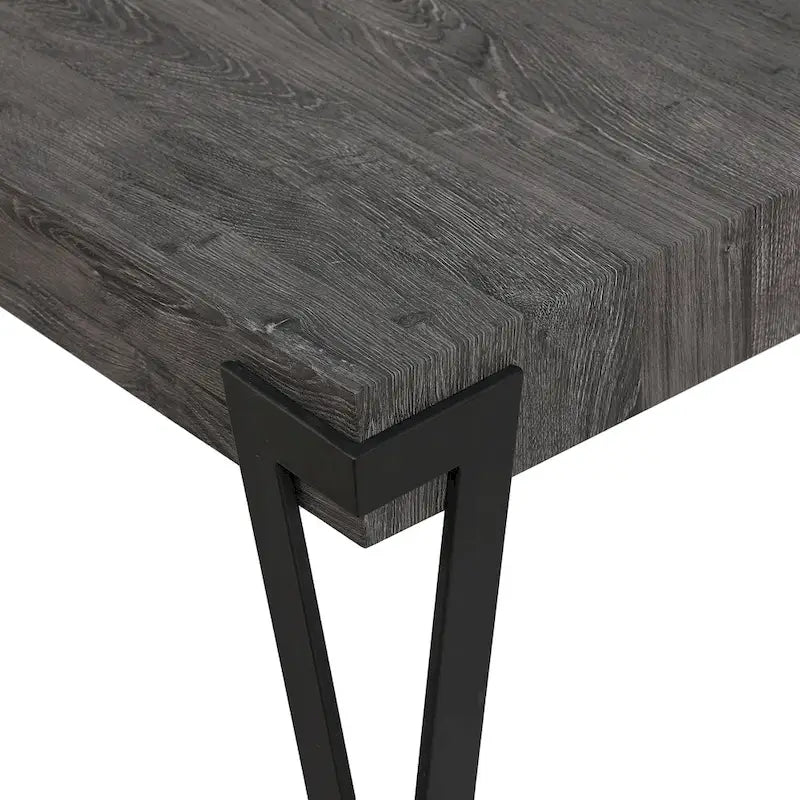 Industrial Coffee Table with Black Hairpin Legs – Grey Oak / Walnut, Modern Style