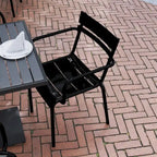 Modern Commercial Grade 2 Slat Indoor/Outdoor Steel Stack Chair