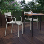Modern Commercial Grade 2 Slat Indoor/Outdoor Steel Stack Chair