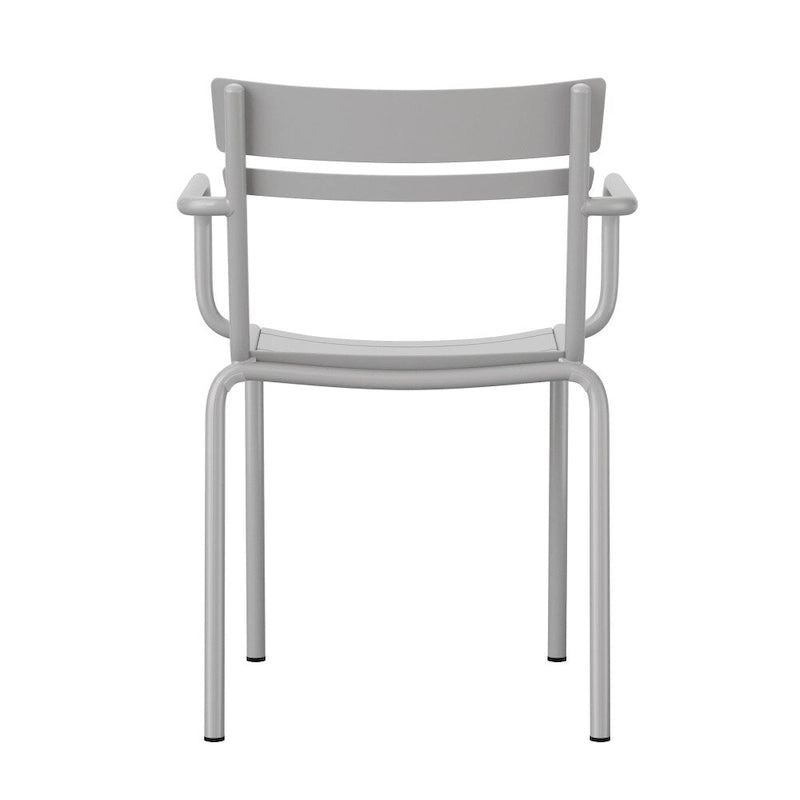 Modern Commercial Grade 2 Slat Indoor/Outdoor Steel Stack Chair