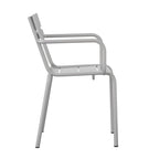 Modern Commercial Grade 2 Slat Indoor/Outdoor Steel Stack Chair