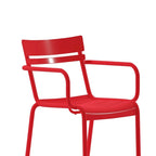 Modern Commercial Grade 2 Slat Indoor/Outdoor Steel Stack Chair