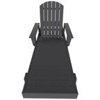 Polytrends Altura Poly Eco-Friendly All Weather Reclining Chaise Lounge with Arms & Side Table (2 Piece Set)