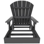 Polytrends Altura Poly Eco-Friendly All Weather Reclining Chaise Lounge with Arms & Side Table (2 Piece Set)