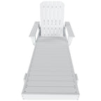 Polytrends Altura Poly Eco-Friendly All Weather Reclining Chaise Lounge with Arms & Side Table (2 Piece Set)