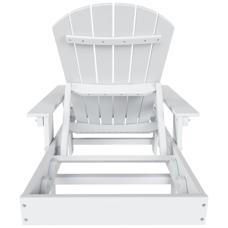 Polytrends Altura Poly Eco-Friendly All Weather Reclining Chaise Lounge with Arms & Side Table (2 Piece Set)