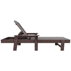 Polytrends Altura Poly Eco-Friendly All Weather Reclining Chaise Lounge with Arms & Side Table (2 Piece Set)