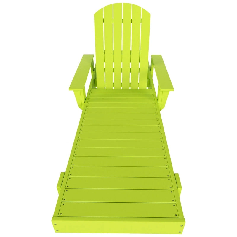 Polytrends Altura Poly Eco-Friendly All Weather Reclining Chaise Lounge with Arms & Side Table (2 Piece Set)