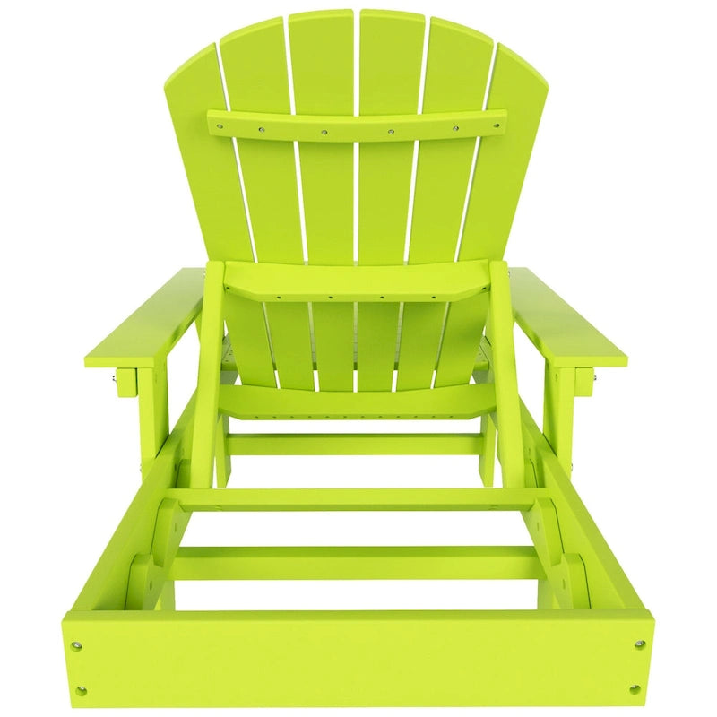 Polytrends Altura Poly Eco-Friendly All Weather Reclining Chaise Lounge with Arms & Side Table (2 Piece Set)