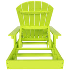 Polytrends Altura Poly Eco-Friendly All Weather Reclining Chaise Lounge with Arms & Side Table (2 Piece Set)