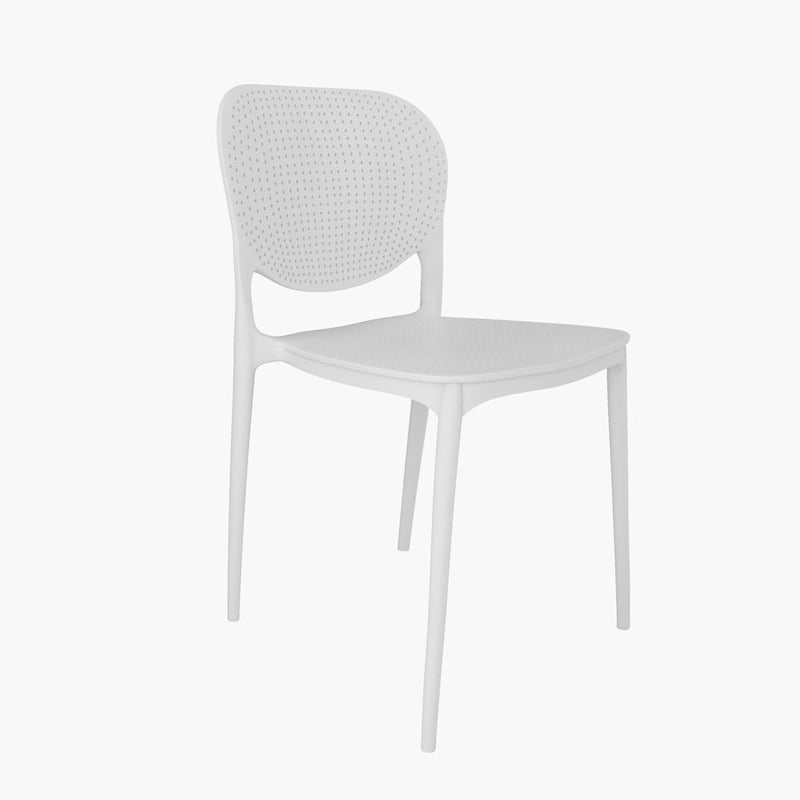 Amazonia Outdoor Patio 7pc Dante Dining Set - White Chairs