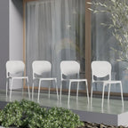 Amazonia Outdoor Patio 7pc Dante Dining Set - White Chairs