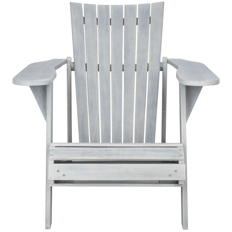 SAFAVIEH Outdoor Mangla Adirondack Chair with Retractable Footrest - 52W x 32D x 30H