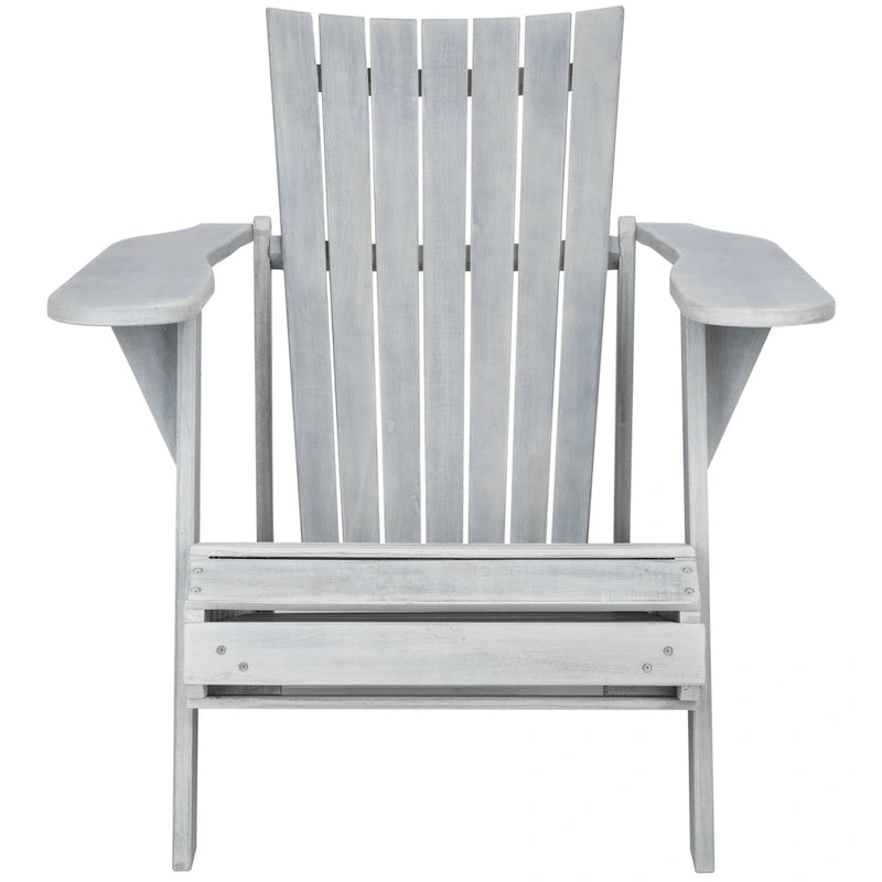 SAFAVIEH Outdoor Mangla Adirondack Chair with Retractable Footrest - 52W x 32D x 30H