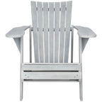 SAFAVIEH Outdoor Mangla Adirondack Chair with Retractable Footrest - 52W x 32D x 30H