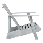 SAFAVIEH Outdoor Mangla Adirondack Chair with Retractable Footrest - 52W x 32D x 30H