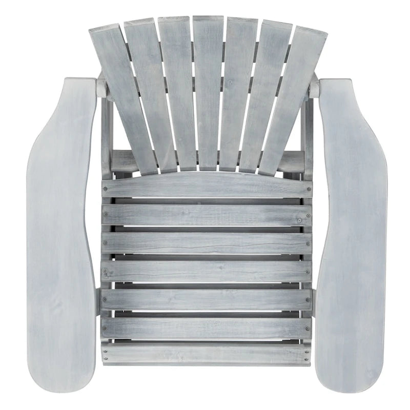 SAFAVIEH Outdoor Mangla Adirondack Chair with Retractable Footrest - 52W x 32D x 30H