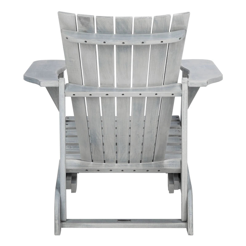 SAFAVIEH Outdoor Mangla Adirondack Chair with Retractable Footrest - 52W x 32D x 30H