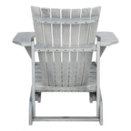 SAFAVIEH Outdoor Mangla Adirondack Chair with Retractable Footrest - 52W x 32D x 30H
