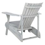 SAFAVIEH Outdoor Mangla Adirondack Chair with Retractable Footrest - 52W x 32D x 30H