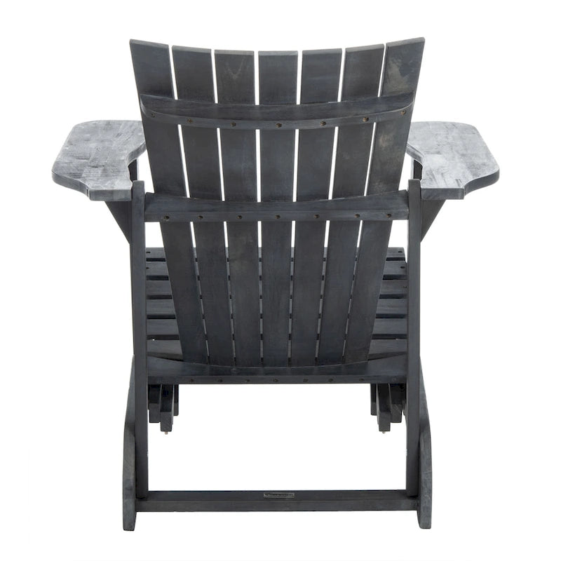 SAFAVIEH Outdoor Mangla Adirondack Chair with Retractable Footrest - 52W x 32D x 30H