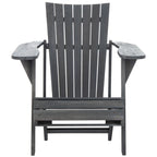 SAFAVIEH Outdoor Mangla Adirondack Chair with Retractable Footrest - 52W x 32D x 30H
