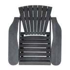 SAFAVIEH Outdoor Mangla Adirondack Chair with Retractable Footrest - 52W x 32D x 30H