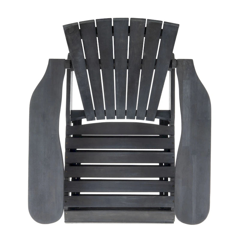 SAFAVIEH Outdoor Mangla Adirondack Chair with Retractable Footrest - 52W x 32D x 30H
