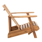 SAFAVIEH Outdoor Mangla Adirondack Chair with Retractable Footrest - 52W x 32D x 30H