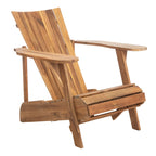 SAFAVIEH Outdoor Mangla Adirondack Chair with Retractable Footrest - 52W x 32D x 30H