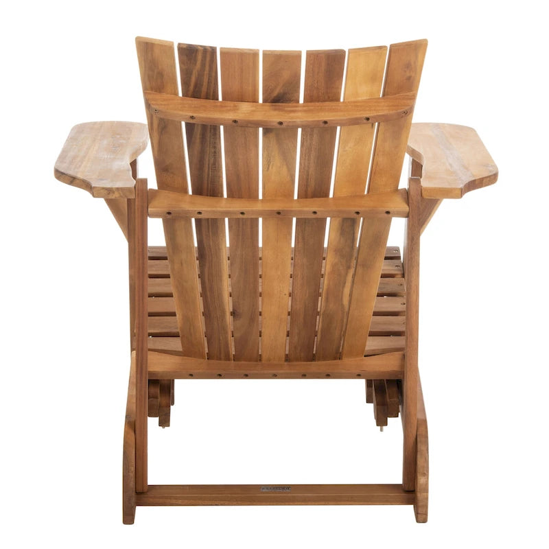 SAFAVIEH Outdoor Mangla Adirondack Chair with Retractable Footrest - 52W x 32D x 30H