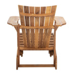 SAFAVIEH Outdoor Mangla Adirondack Chair with Retractable Footrest - 52W x 32D x 30H