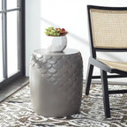 SAFAVIEH Outdoor Onerva Concrete Accent Stool - 15.75 W x 15.75 L x 18.11 H - 16Wx16Dx18H