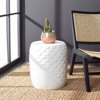 SAFAVIEH Outdoor Onerva Concrete Accent Stool - 15.75 W x 15.75 L x 18.11 H - 16Wx16Dx18H