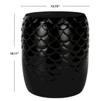 SAFAVIEH Outdoor Onerva Concrete Accent Stool - 15.75 W x 15.75 L x 18.11 H - 16Wx16Dx18H