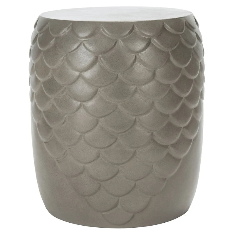SAFAVIEH Outdoor Onerva Concrete Accent Stool - 15.75 W x 15.75 L x 18.11 H - 16Wx16Dx18H